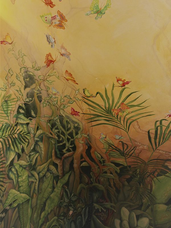 Detalle mural mariposas